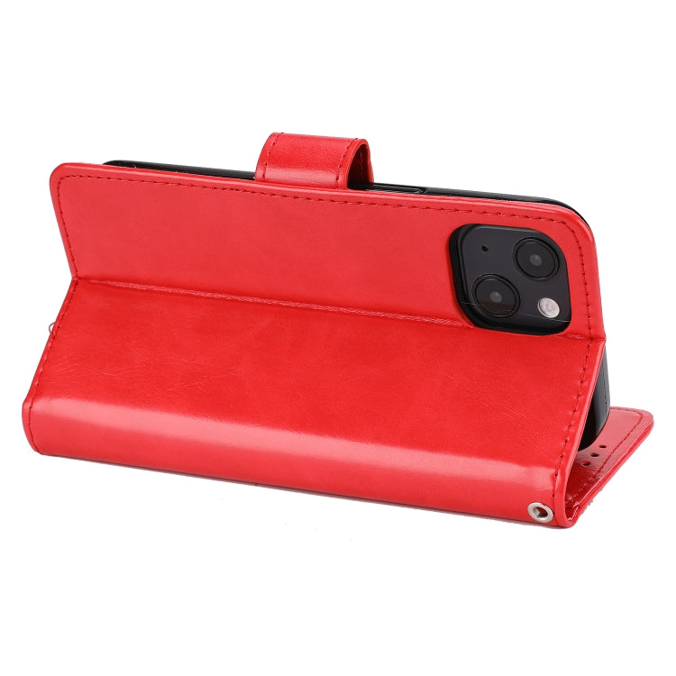 For iPhone 13 Crazy Horse Texture Horizontal Flip PU Leather Case with Holder & Card Slots & Wallet & Photo Frame