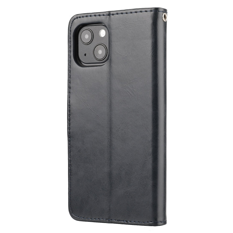 For iPhone 13 Crazy Horse Texture Horizontal Flip PU Leather Case with Holder & Card Slots & Wallet & Photo Frame