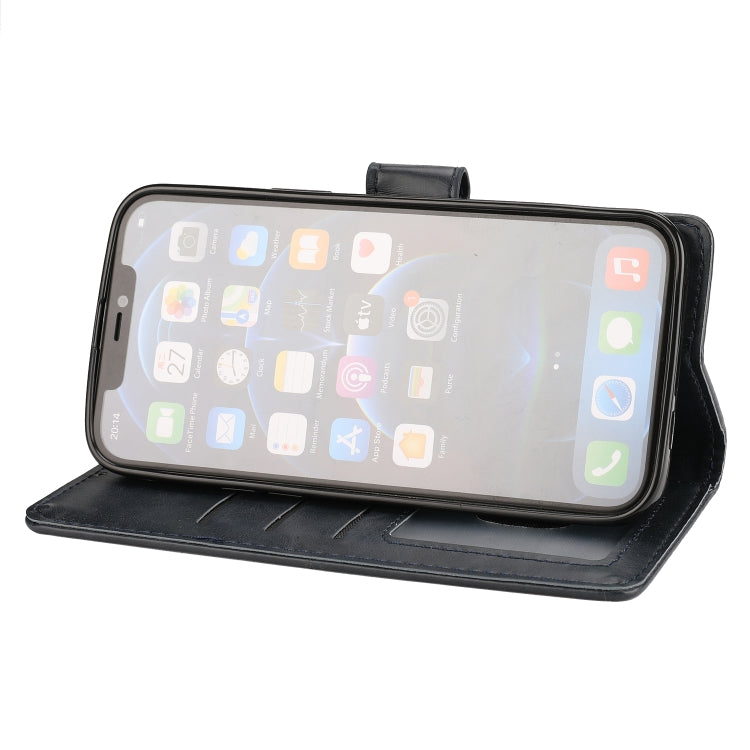 For iPhone 13 Crazy Horse Texture Horizontal Flip PU Leather Case with Holder & Card Slots & Wallet & Photo Frame