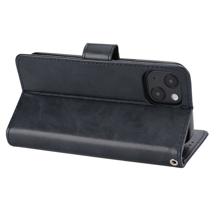 For iPhone 13 Crazy Horse Texture Horizontal Flip PU Leather Case with Holder & Card Slots & Wallet & Photo Frame