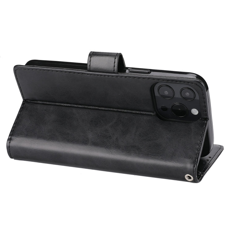 For iPhone 13 Pro Crazy Horse Texture Horizontal Flip PU Leather Case with Holder & Card Slots & Wallet & Photo Frame