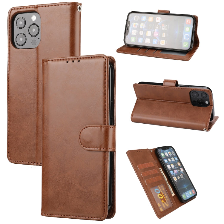For iPhone 13 Pro Crazy Horse Texture Horizontal Flip PU Leather Case with Holder & Card Slots & Wallet & Photo Frame
