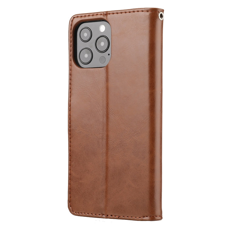 For iPhone 13 Pro Crazy Horse Texture Horizontal Flip PU Leather Case with Holder & Card Slots & Wallet & Photo Frame