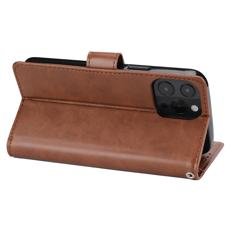 For iPhone 13 Pro Crazy Horse Texture Horizontal Flip PU Leather Case with Holder & Card Slots & Wallet & Photo Frame