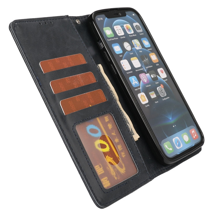 For iPhone 13 Pro Crazy Horse Texture Horizontal Flip PU Leather Case with Holder & Card Slots & Wallet & Photo Frame