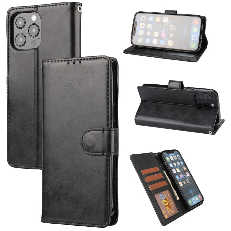 For iPhone 13 Pro Max Crazy Horse Texture Horizontal Flip PU Leather Case with Holder & Card Slots & Wallet & Photo Frame