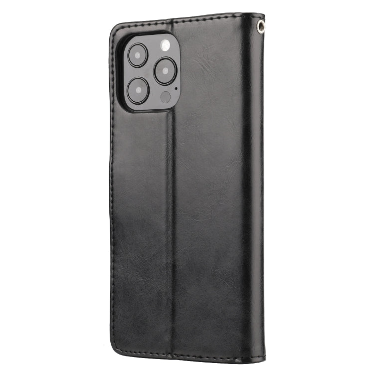For iPhone 13 Pro Max Crazy Horse Texture Horizontal Flip PU Leather Case with Holder & Card Slots & Wallet & Photo Frame