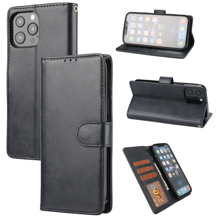 For iPhone 13 Pro Max Crazy Horse Texture Horizontal Flip PU Leather Case with Holder & Card Slots & Wallet & Photo Frame