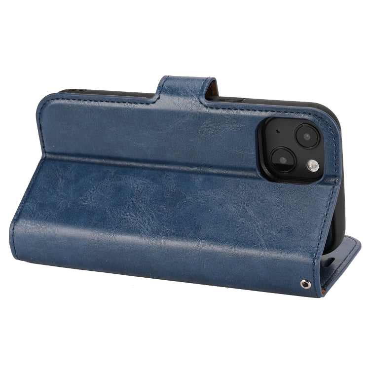 For iPhone 13 Crazy Horse Texture Detachable Horizontal Flip PU Leather Case with Holder & Card Slots & Wallet & Photo Frame