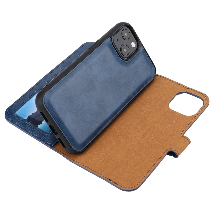 For iPhone 13 Crazy Horse Texture Detachable Horizontal Flip PU Leather Case with Holder & Card Slots & Wallet & Photo Frame