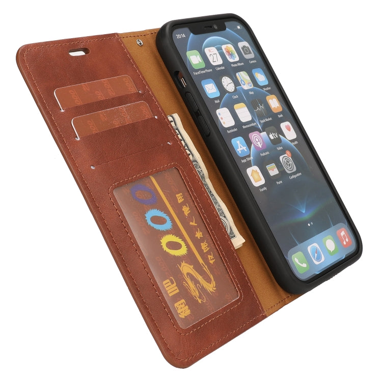 For iPhone 13 Crazy Horse Texture Detachable Horizontal Flip PU Leather Case with Holder & Card Slots & Wallet & Photo Frame