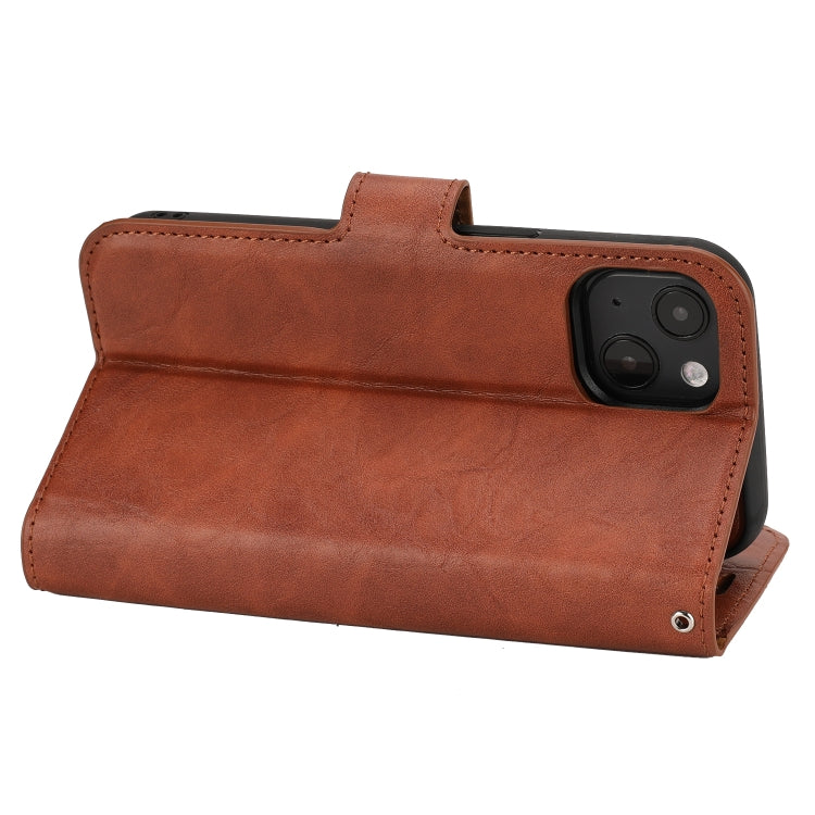 For iPhone 13 Crazy Horse Texture Detachable Horizontal Flip PU Leather Case with Holder & Card Slots & Wallet & Photo Frame