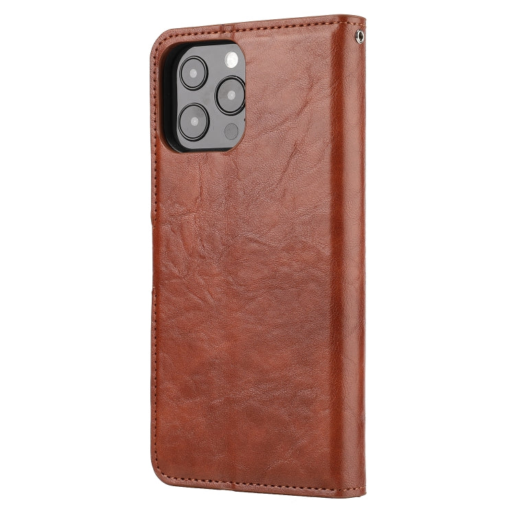 For iPhone 13 Pro Crazy Horse Texture Detachable Horizontal Flip PU Leather Case with Holder & Card Slots & Wallet & Photo Frame
