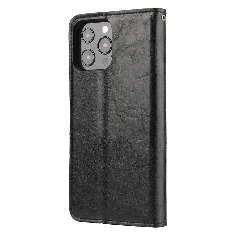For iPhone 13 Pro Max Crazy Horse Texture Detachable Horizontal Flip PU Leather Case with Holder & Card Slots & Wallet & Photo Frame
