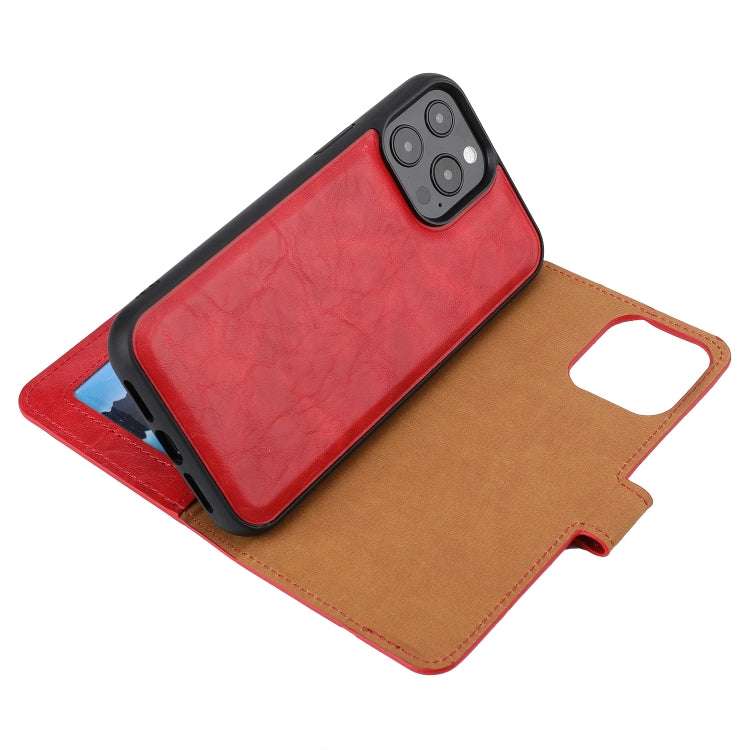 For iPhone 13 Pro Max Crazy Horse Texture Detachable Horizontal Flip PU Leather Case with Holder & Card Slots & Wallet & Photo Frame