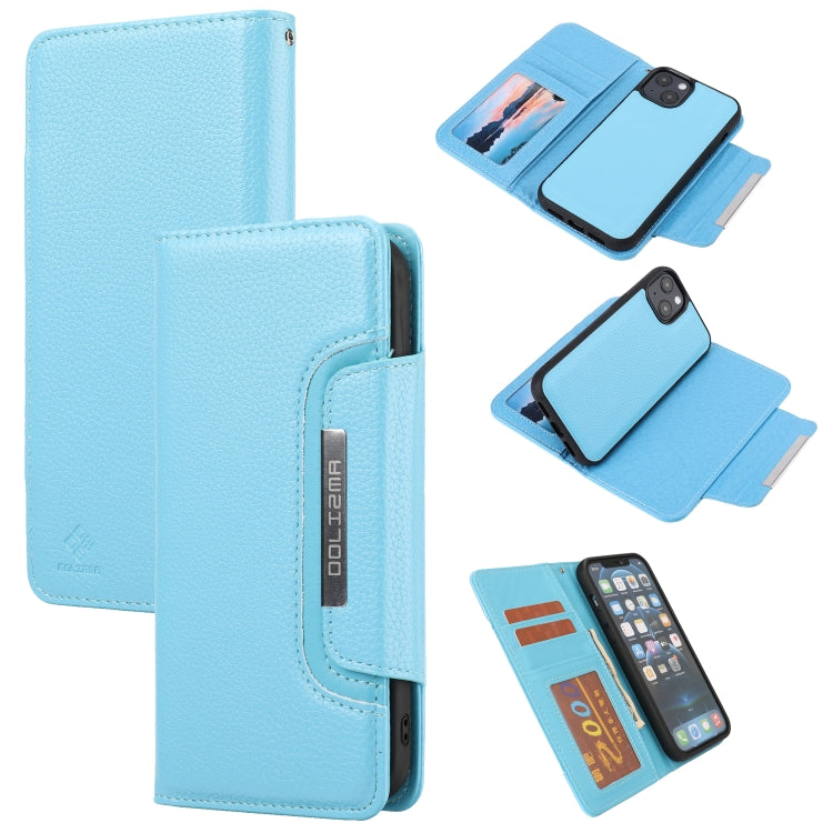 For iPhone 13 mini Litchi Texture Detachable Horizontal Flip PU Leather Case with Holder & Card Slots & Wallet & Photo Frame