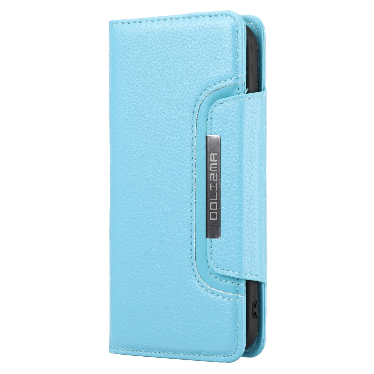 For iPhone 13 mini Litchi Texture Detachable Horizontal Flip PU Leather Case with Holder & Card Slots & Wallet & Photo Frame