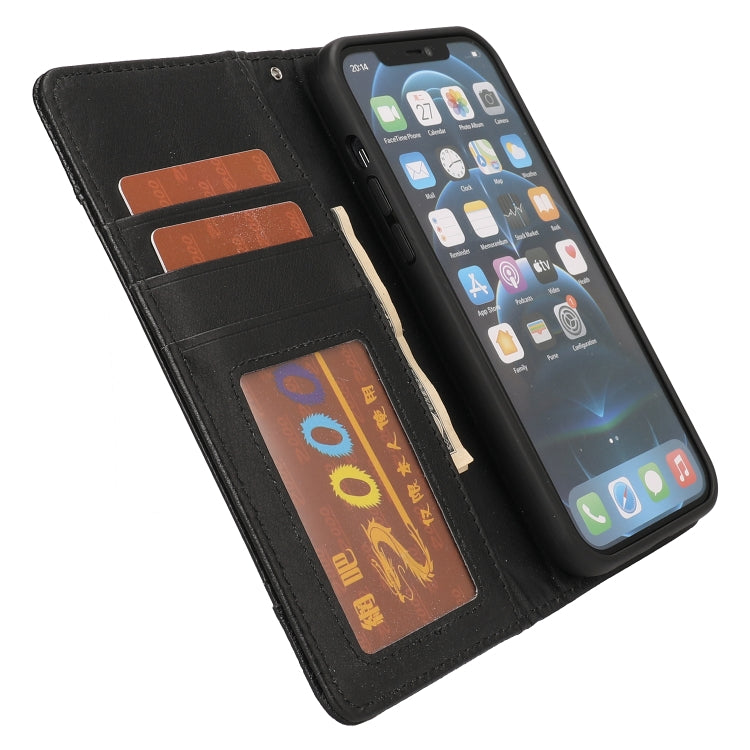 For iPhone 13 Litchi Texture Detachable Horizontal Flip PU Leather Case with Holder & Card Slots & Wallet & Photo Frame