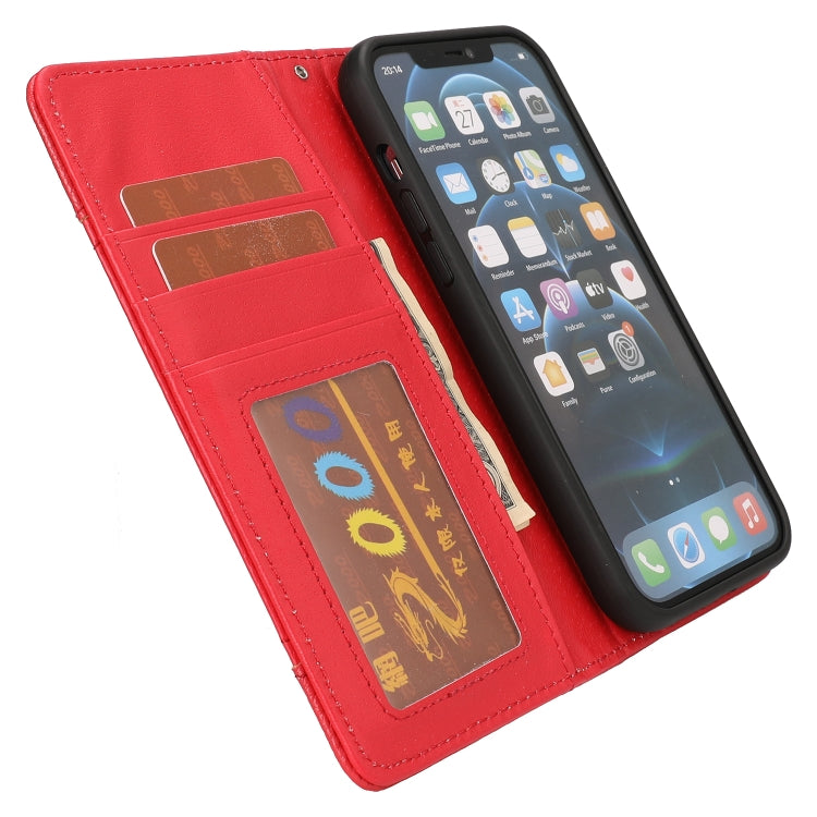 For iPhone 13 Litchi Texture Detachable Horizontal Flip PU Leather Case with Holder & Card Slots & Wallet & Photo Frame
