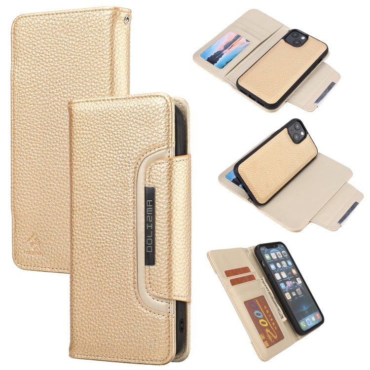 For iPhone 13 Litchi Texture Detachable Horizontal Flip PU Leather Case with Holder & Card Slots & Wallet & Photo Frame