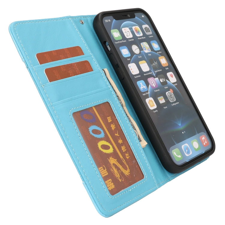 For iPhone 13 Litchi Texture Detachable Horizontal Flip PU Leather Case with Holder & Card Slots & Wallet & Photo Frame