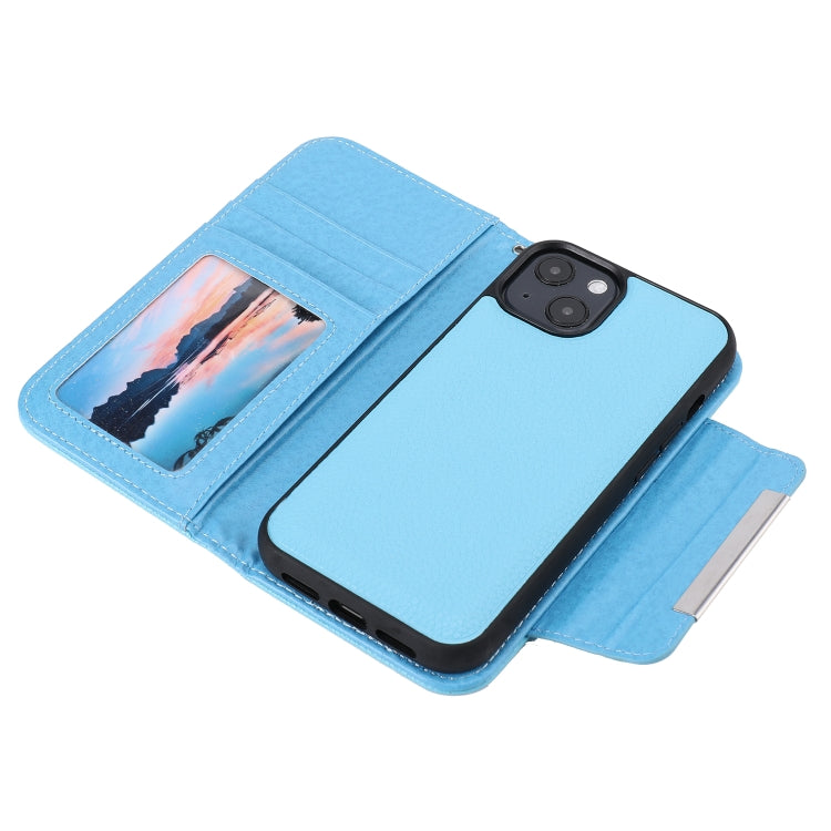 For iPhone 13 Litchi Texture Detachable Horizontal Flip PU Leather Case with Holder & Card Slots & Wallet & Photo Frame