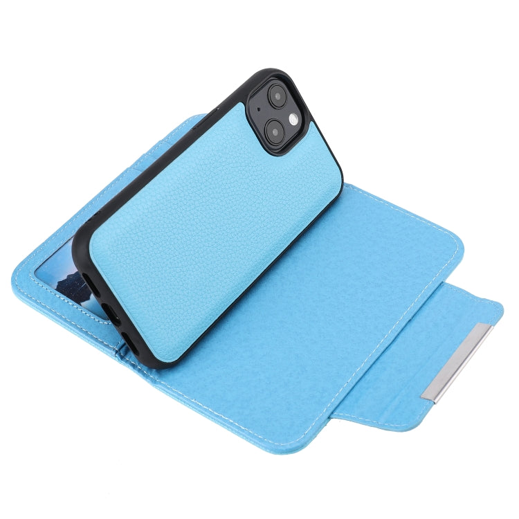 For iPhone 13 Litchi Texture Detachable Horizontal Flip PU Leather Case with Holder & Card Slots & Wallet & Photo Frame