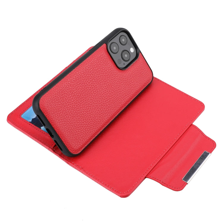 For iPhone 13 Pro Litchi Texture Detachable Horizontal Flip PU Leather Case with Holder & Card Slots & Wallet & Photo Frame