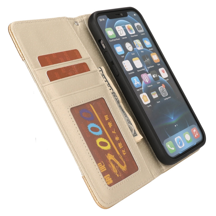 For iPhone 13 Pro Litchi Texture Detachable Horizontal Flip PU Leather Case with Holder & Card Slots & Wallet & Photo Frame