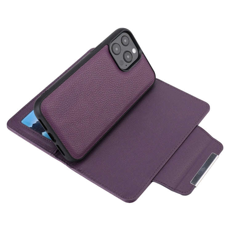 For iPhone 13 Pro Litchi Texture Detachable Horizontal Flip PU Leather Case with Holder & Card Slots & Wallet & Photo Frame