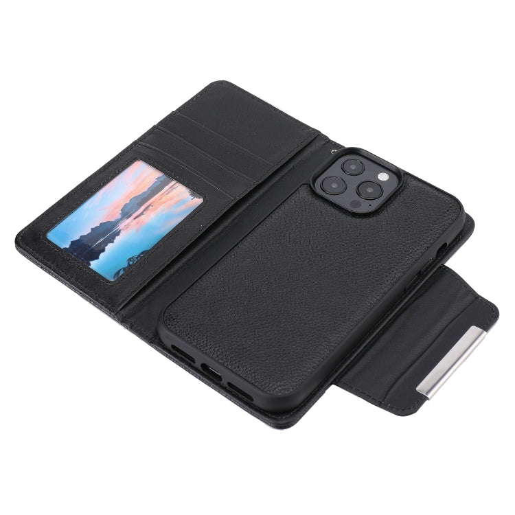 For iPhone 13 Pro Max Litchi Texture Detachable Horizontal Flip PU Leather Case with Holder & Card Slots & Wallet & Photo Frame