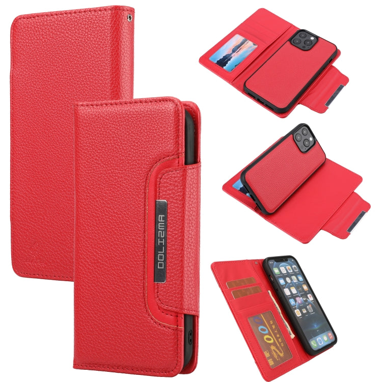 For iPhone 13 Pro Max Litchi Texture Detachable Horizontal Flip PU Leather Case with Holder & Card Slots & Wallet & Photo Frame