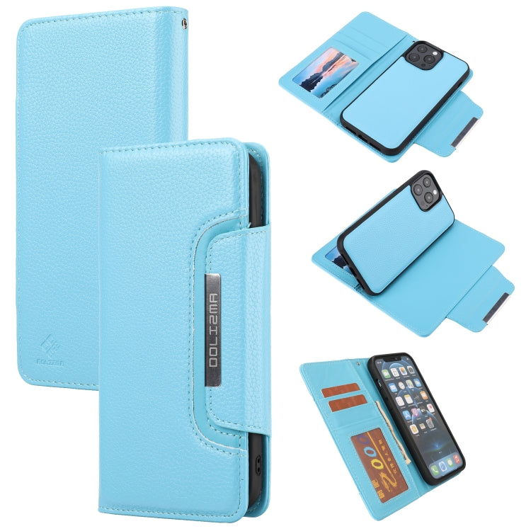 For iPhone 13 Pro Max Litchi Texture Detachable Horizontal Flip PU Leather Case with Holder & Card Slots & Wallet & Photo Frame