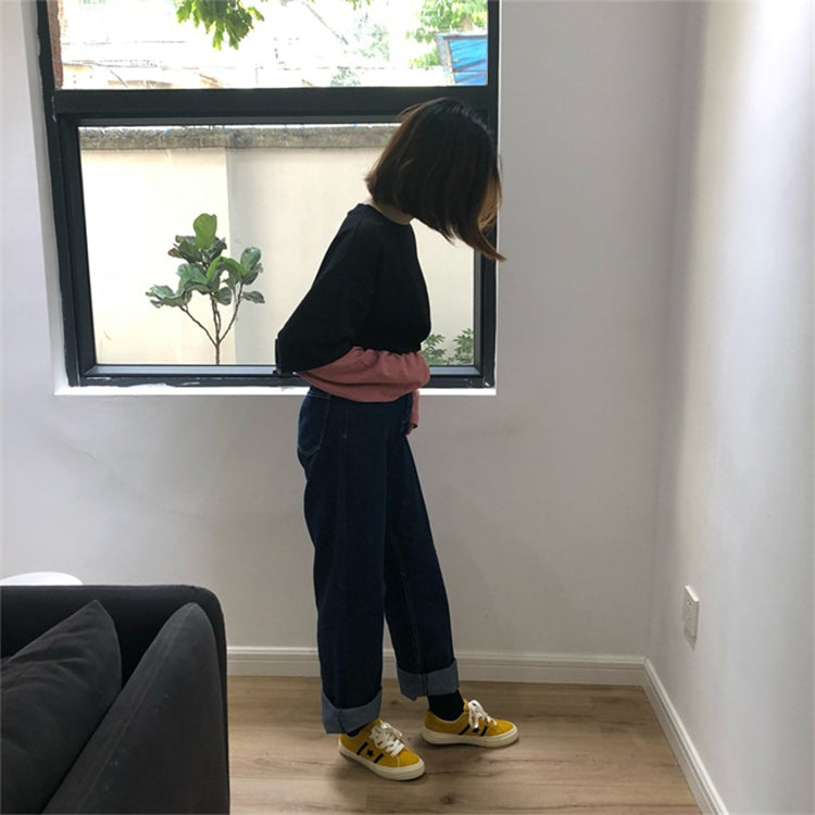 Girl Plimsolls Ulzzang Student Harajuku Style Casual Shoes, Size:36(Yellow)