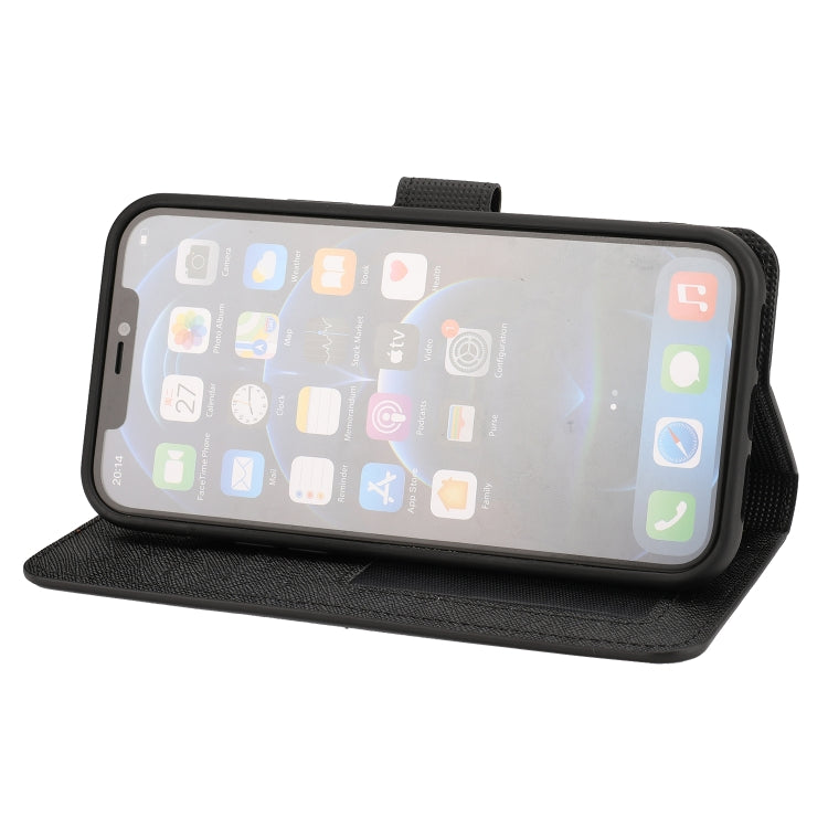 For iPhone 13 mini Cross Texture Detachable Horizontal Flip PU Leather Case with Holder & Card Slots & Wallet & Photo Frame
