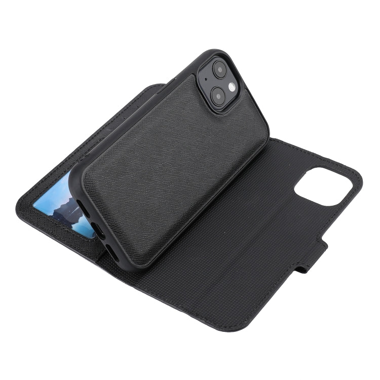 For iPhone 13 Cross Texture Detachable Horizontal Flip PU Leather Case with Holder & Card Slots & Wallet & Photo Frame