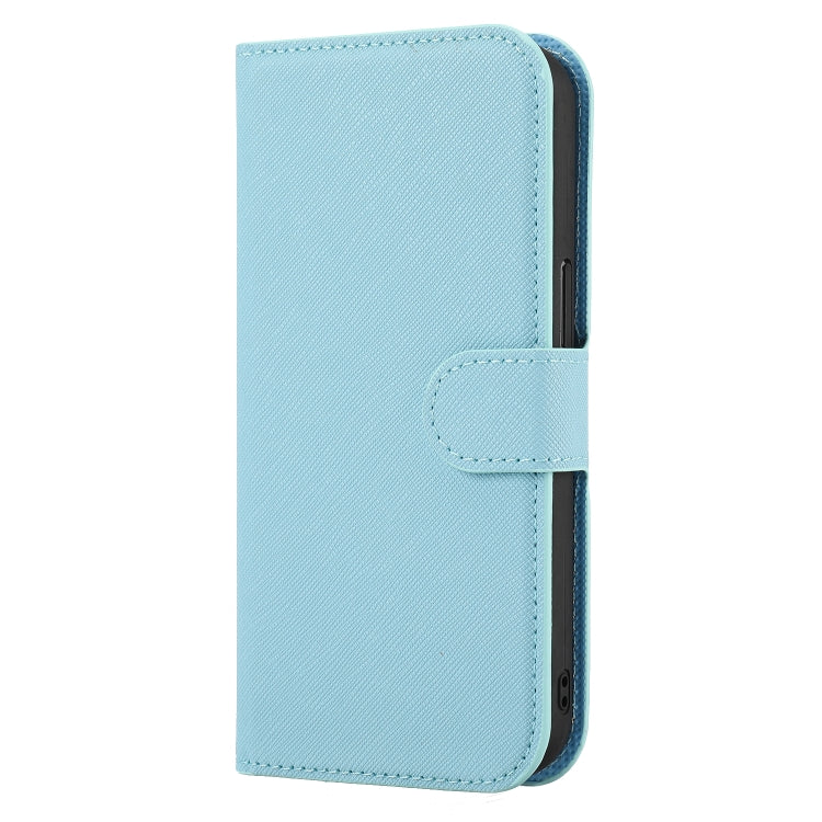 For iPhone 13 Cross Texture Detachable Horizontal Flip PU Leather Case with Holder & Card Slots & Wallet & Photo Frame