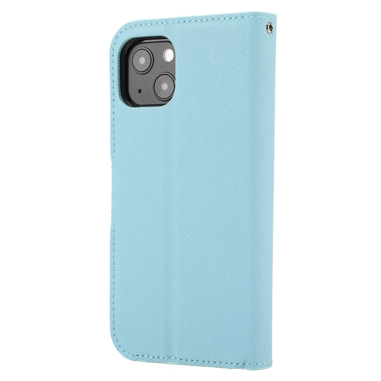 For iPhone 13 Cross Texture Detachable Horizontal Flip PU Leather Case with Holder & Card Slots & Wallet & Photo Frame