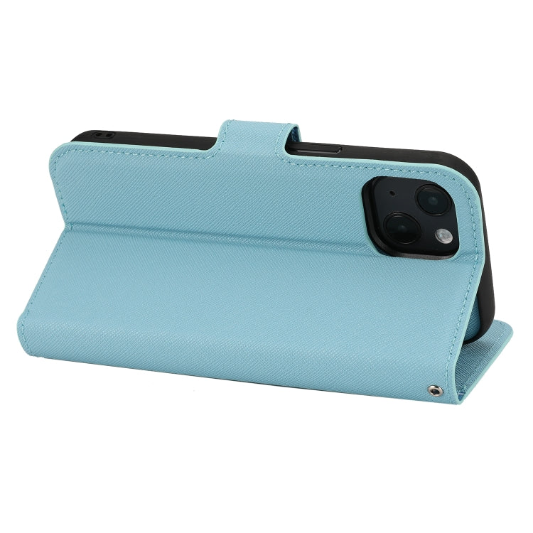 For iPhone 13 Cross Texture Detachable Horizontal Flip PU Leather Case with Holder & Card Slots & Wallet & Photo Frame