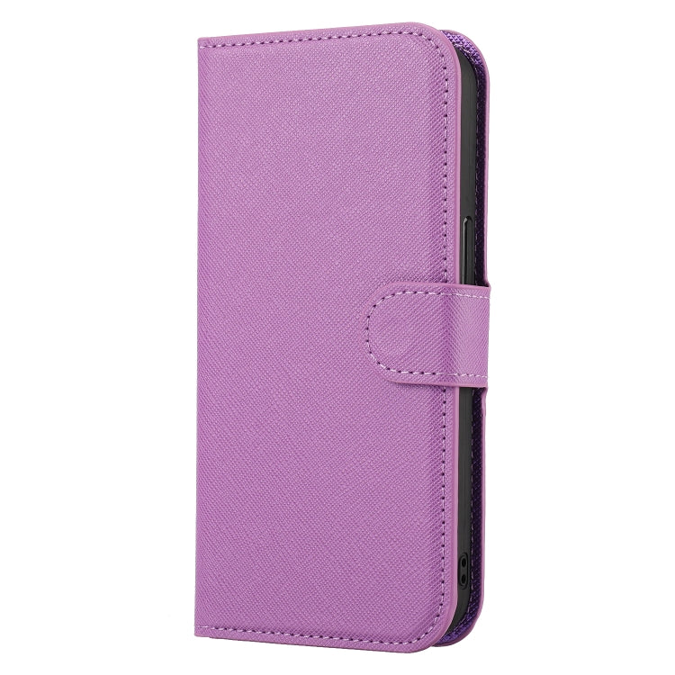 For iPhone 13 Cross Texture Detachable Horizontal Flip PU Leather Case with Holder & Card Slots & Wallet & Photo Frame