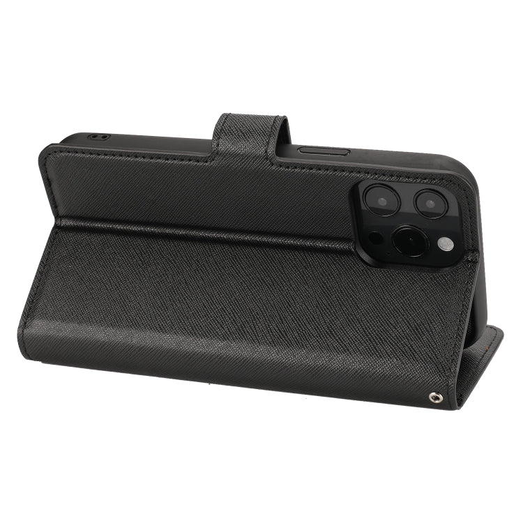 For iPhone 13 Pro Max Cross Texture Detachable Horizontal Flip PU Leather Case with Holder & Card Slots & Wallet & Photo Frame