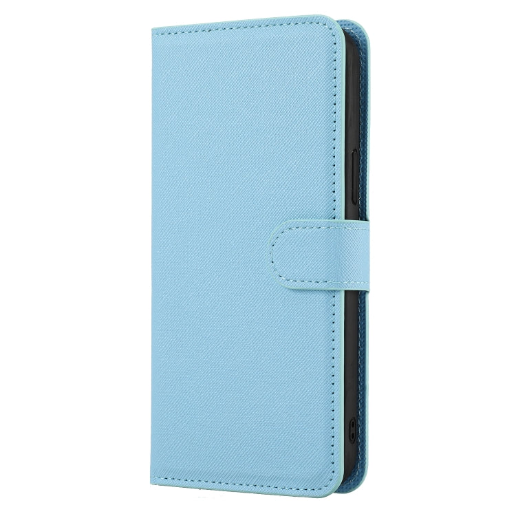 For iPhone 13 Pro Max Cross Texture Detachable Horizontal Flip PU Leather Case with Holder & Card Slots & Wallet & Photo Frame