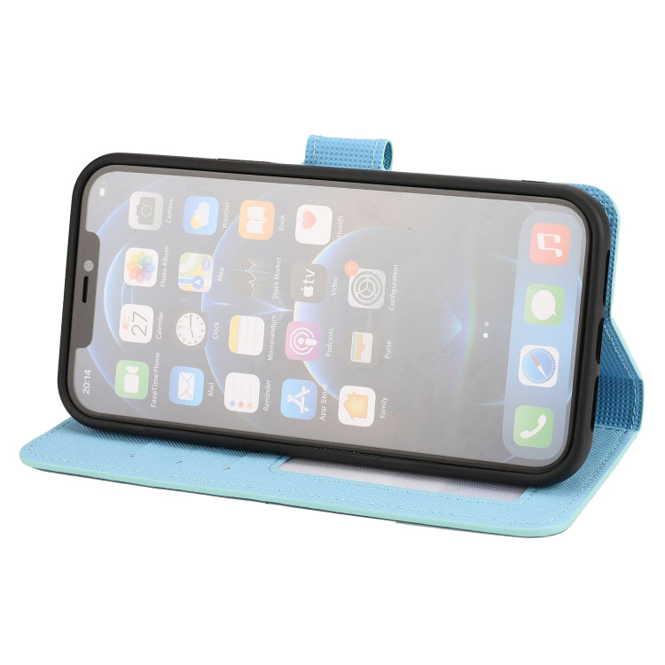 For iPhone 13 Pro Max Cross Texture Detachable Horizontal Flip PU Leather Case with Holder & Card Slots & Wallet & Photo Frame