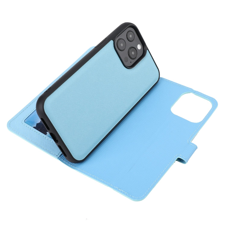 For iPhone 13 Pro Max Cross Texture Detachable Horizontal Flip PU Leather Case with Holder & Card Slots & Wallet & Photo Frame