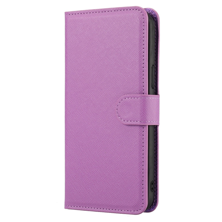 For iPhone 13 Pro Max Cross Texture Detachable Horizontal Flip PU Leather Case with Holder & Card Slots & Wallet & Photo Frame