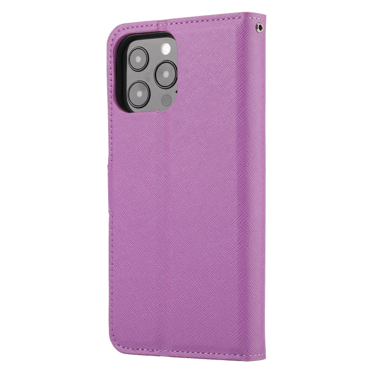 For iPhone 13 Pro Max Cross Texture Detachable Horizontal Flip PU Leather Case with Holder & Card Slots & Wallet & Photo Frame