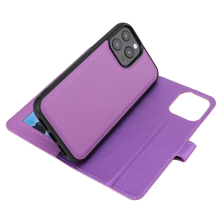 For iPhone 13 Pro Max Cross Texture Detachable Horizontal Flip PU Leather Case with Holder & Card Slots & Wallet & Photo Frame