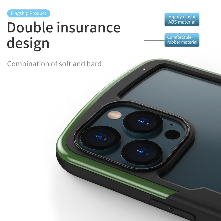 For iPhone 13 mini Shield 3 in 1 Acrylic PC Rubber Shockproof Case