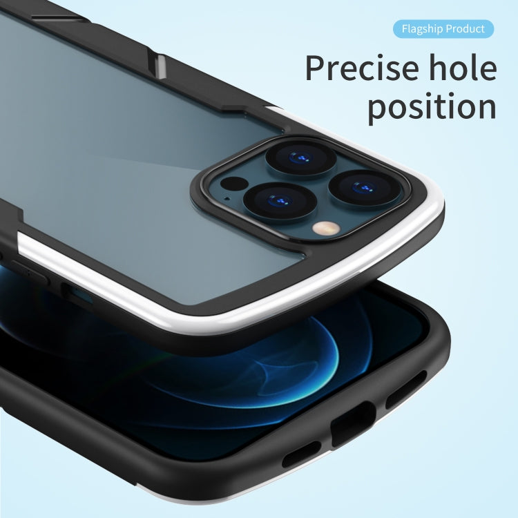 For iPhone 13 Shield 3 in 1 Acrylic PC Rubber Shockproof Case