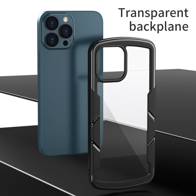 For iPhone 13 Shield 3 in 1 Acrylic PC Rubber Shockproof Case